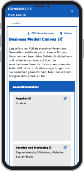 Screenshot: GM Tool Canvas Mobile